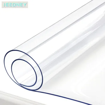 Soft Glass Flexible Tablecloth Liquid Film Oilcloth for Table Transparent Floor Mat Table Protector Cover Pvc Silicone Cloth