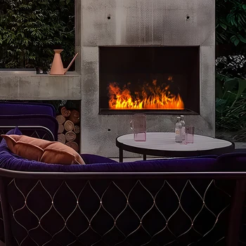 3D Waterproof Outdoor  Use Decorative Fireplace  8 Color To Choose Embedded with Remote and Button Control Fireplace 70*21*20CM 1