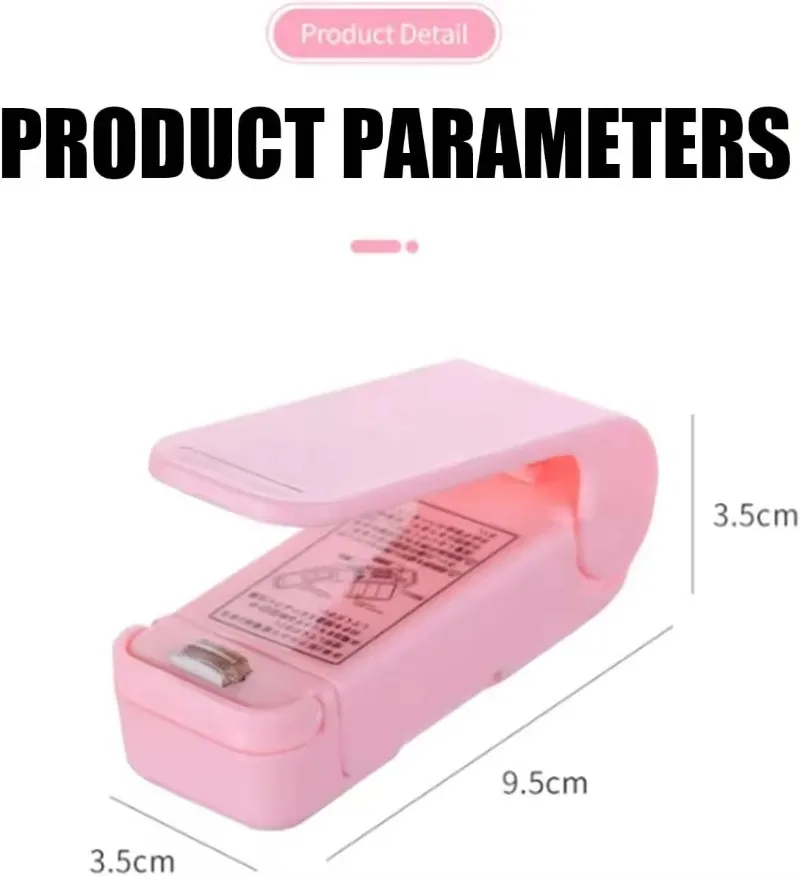 Mini Sealer Kitchen Gadget Sealing Machine Mini Plastic Package Sealer Food Close Storage Bags Clips Heat Bag Sealer Portable