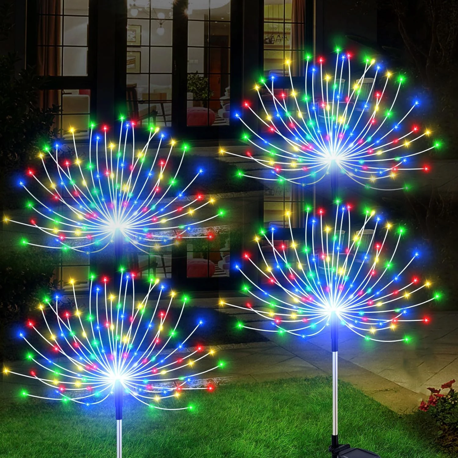 Description Picture 2 of itemSolar Firework Lights Garden Lights Outdoor Waterproof with 2 Modes Starburst Sparkler Lights for Yard Path Patio Decorative