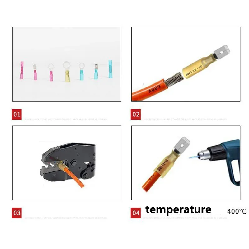 

Waterproof Heat Shrink Connectors, Solder Tube Terminals, Wire Electrical Cable Insulated Crimp, Marine Automotive Seal C 120x/B