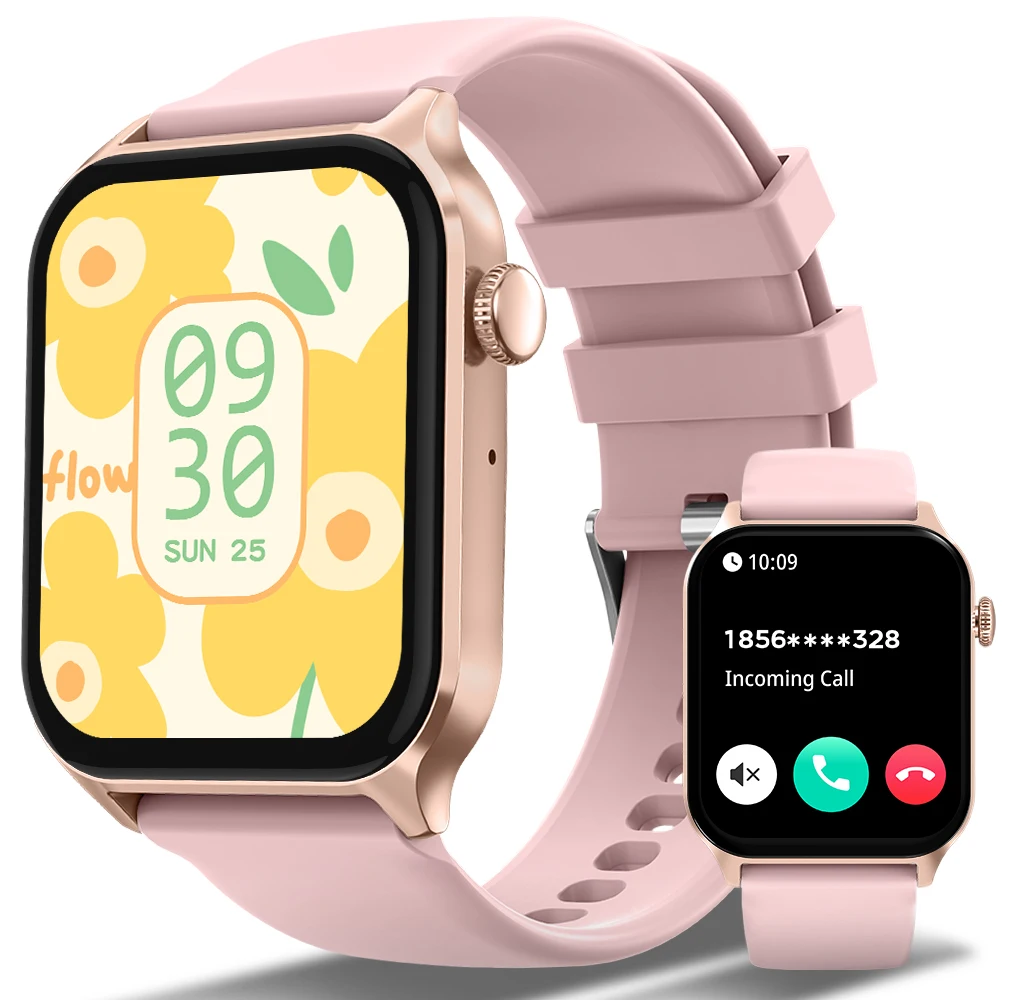 ساعة ذكية PEJE لصنع مكالمات الصوت وشاشة لمس كاملة...