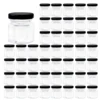 Mini Hexagon Glass Jars, Honey Jars Small Spice Jars with Black Lids  for Jam, Homemade Projects, Gifts, Wedding Party Favors 1