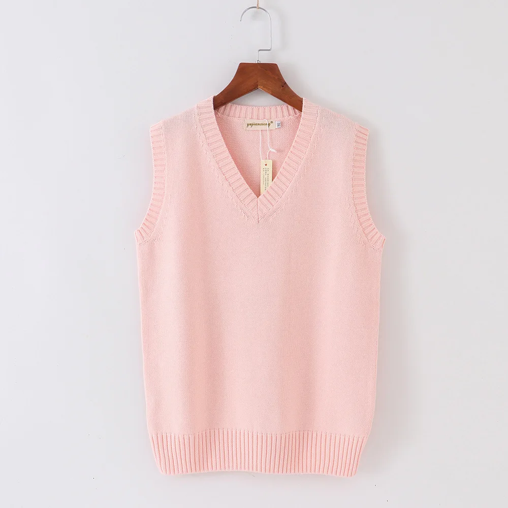 Japanese School JK Uniform Sweater Vest High School Uniform For Girls Boy Cosplay Halloween Winter Anime Vest Knitting Coat