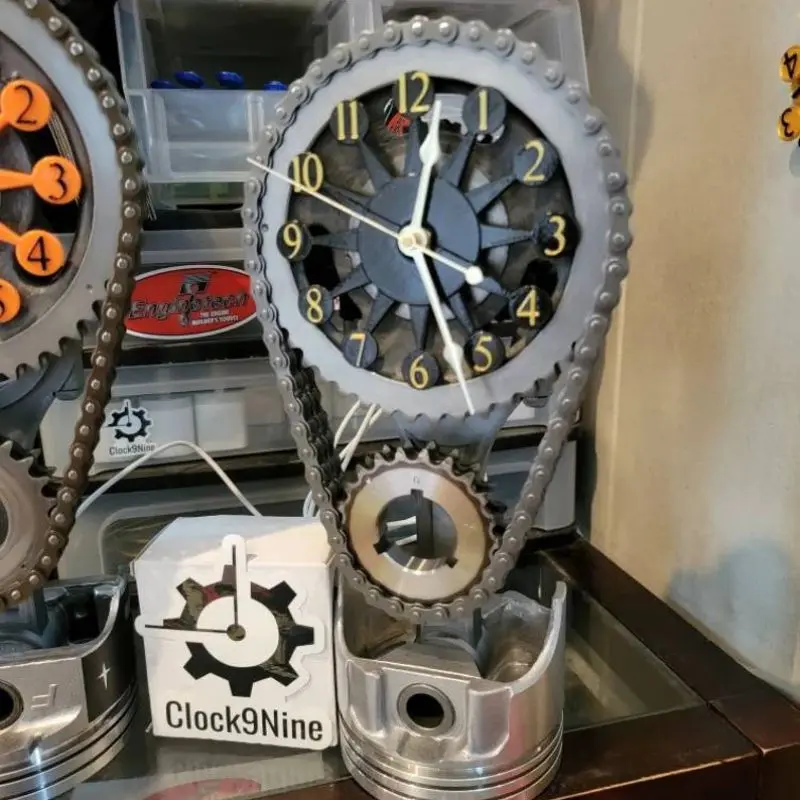

Motorised Rotating Chain Clock Metal Rotating Gear Clock Quartz Movement Decoration Tool For Homes Dormitories Schools Offices