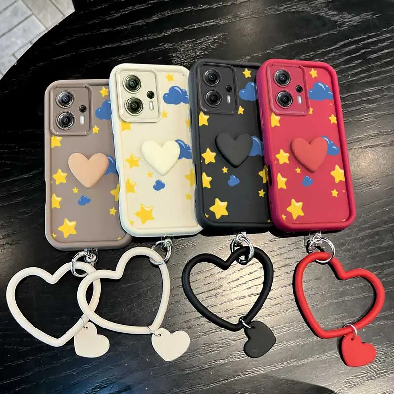 Yellow Star Phone Case Set with Lanyard and Craft Embellishments (3pcs)