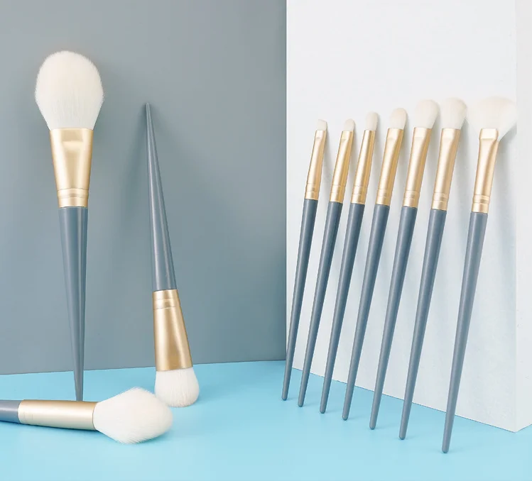 Набор кистей для макияжа 10 шт. профессиональные мягкие Меховые косметические