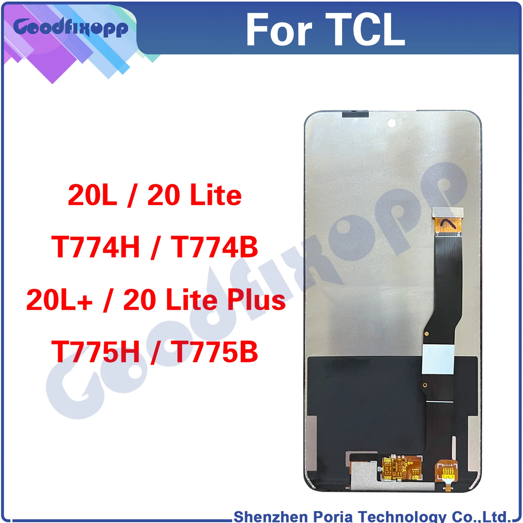 LCD ÷ ġ ũ Ÿ  ü, TCL 20 5G T781 / 20L 20 Ʈ T774H T774B / 20L + 20 Ʈ ÷ T775H