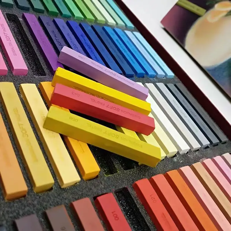 Student Soft Color Chalk 24/36/48/60 Powder Stick Set Artist Painting Chalk School Art Supplies Suitable for Beginners