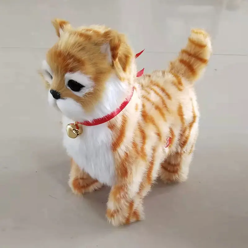 Robot Dog Cat Toys Electronic Plush Puppy Sound Control Teddy Walk Bark Nod Music Touch Control Robotic Animal Pet