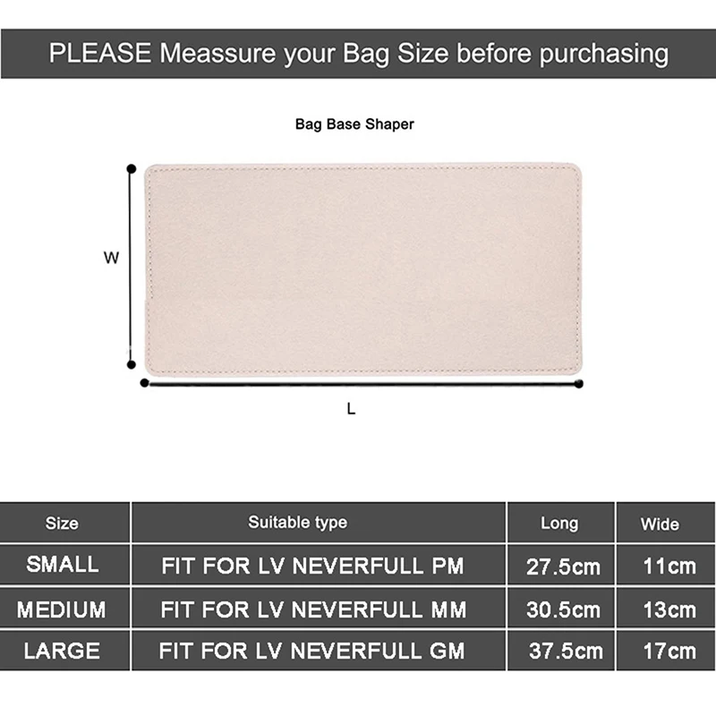 Neverfull GM Leather Bag Base Shaper, Bag Bottom Shaper