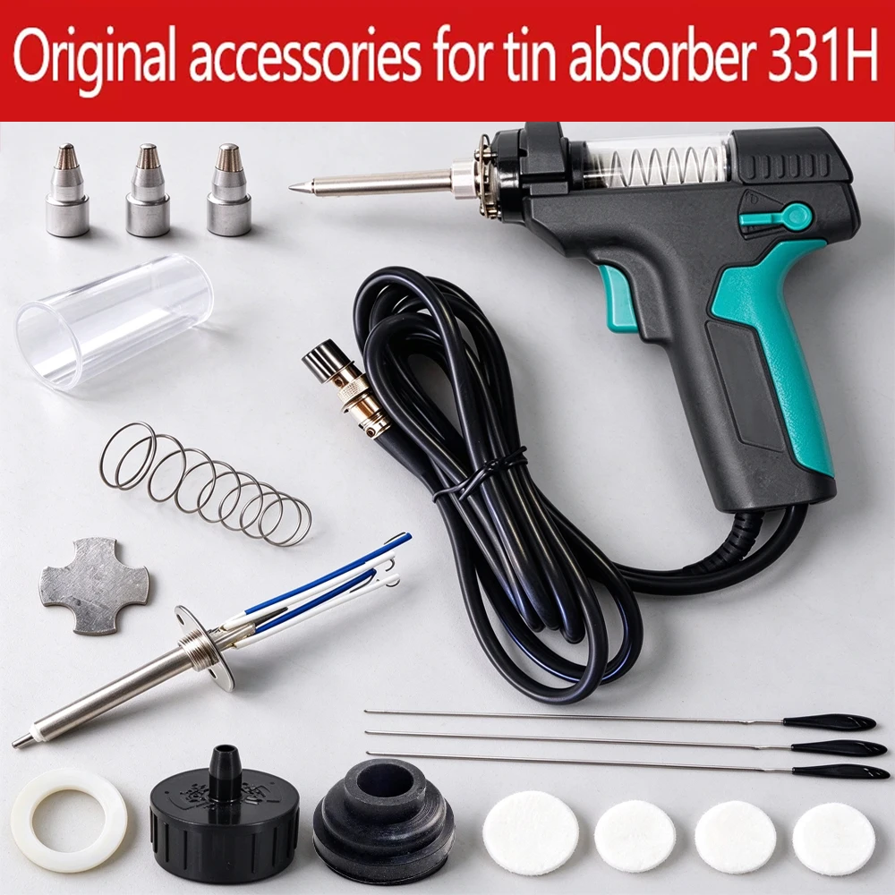 Pro'sKit SS-331H Elektrische Lötzinn-Entsaugpumpe, Lötkolben, Lötzinnpistole, Zubehör für Lötzinnpumpe, Schlackenabsauggerät, Heiznadel, Matte