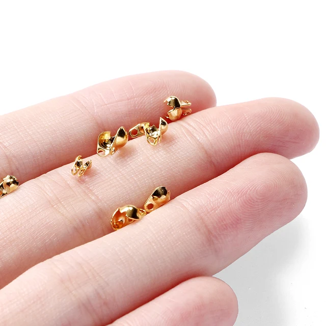 300 Punte Per Perline In Ottone Placcato Oro 18K - Ideali Per Braccialetti, Collane Fai Da Te E Bijoux - Foto 4