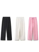 HH Women Casual Sport Pant Suit Vintage Solid Short Sleeve O Neck T-Shirt + Drawstring Jogging Pants Woman Commuting Sets - Image 6