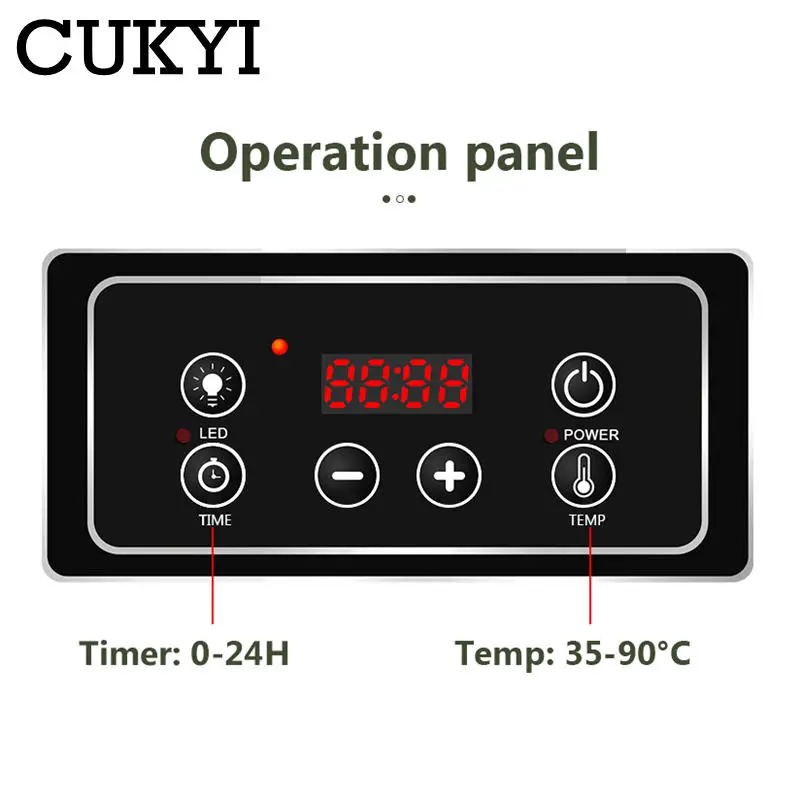 110V/220V Commercial Automatic Fruit Dryer Intelligent Touch panel Stainless Steel Food dehydrator Child Snacks Roasting machine 2