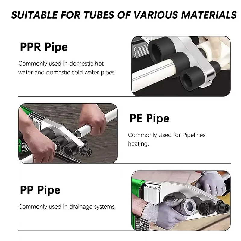 1000W PPR Fuser Water Pipe Fuser Digital Display Hot Melt Tube Welder Household Hydropower Engineering Welding Machine pipe welding iron pipe welding