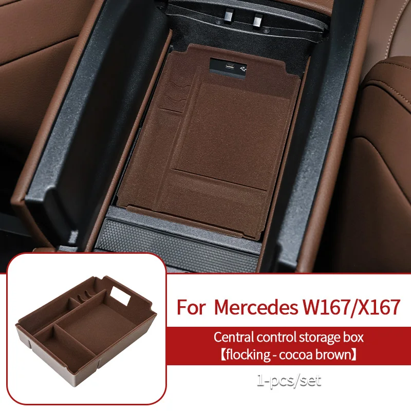 YEE PIN Benz A-Class W177 V177 2019-2023 / B-Class W247 / GLA H247 / CLA C118 / GLB X247 middenconsole, handschoenenvak voor armleuning, organizer, opbergbox met antislipmat, auto-accessoires