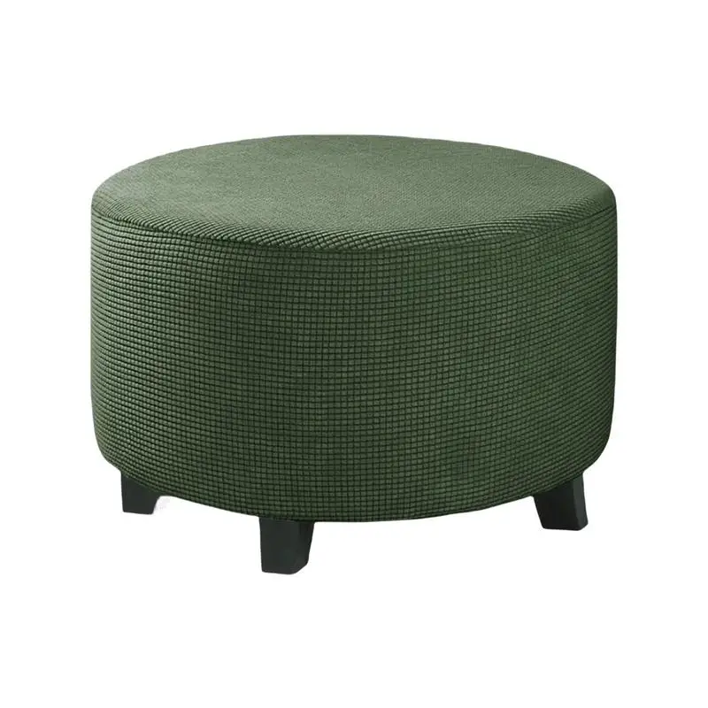 

Round Stool Cover Soft Ottoman Footstool Protector Elastic Footstool Slipcover For Living Room Home Decor House