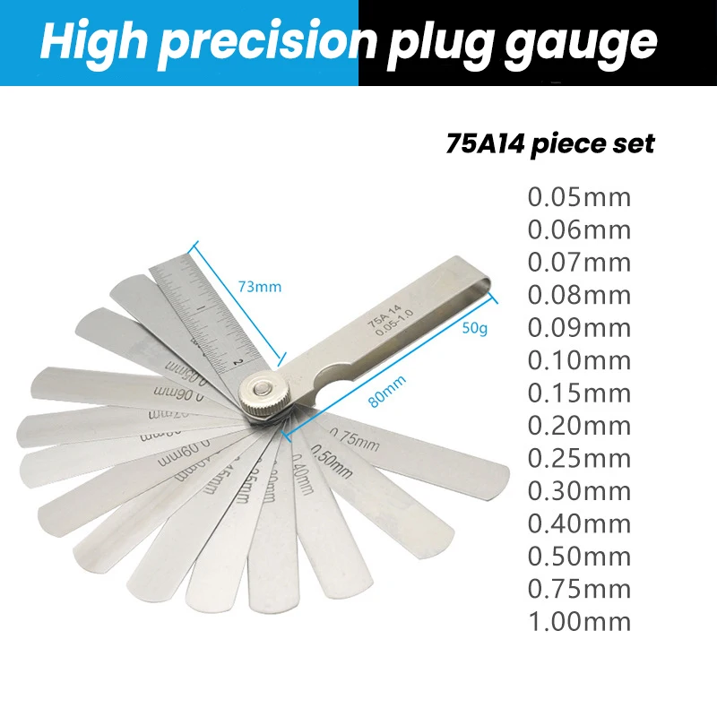 Feeler Gauge High Precision Plug Gauge Range Finder Feeler Gauge Valve Teaching Feele For Measurement Probe Gap