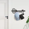 Wall Mounted Key Holder, Key Storage Row Hooks For Wall Decorative , Black Metal Key Organizer Rack Hook for wall key Hanger 6