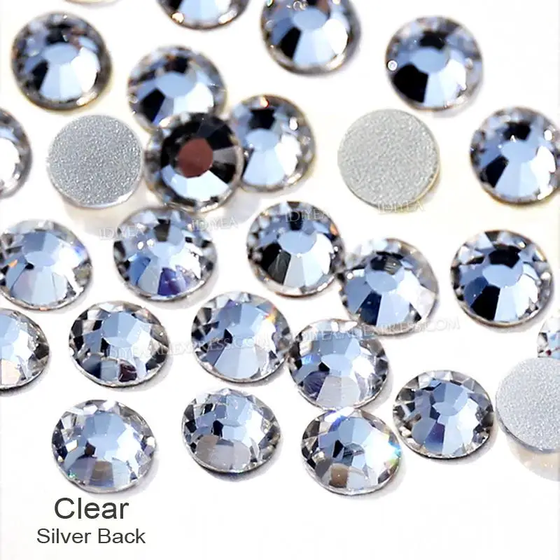 Clear AB Blue Shine hot fix flat back rhinestones crystal strass