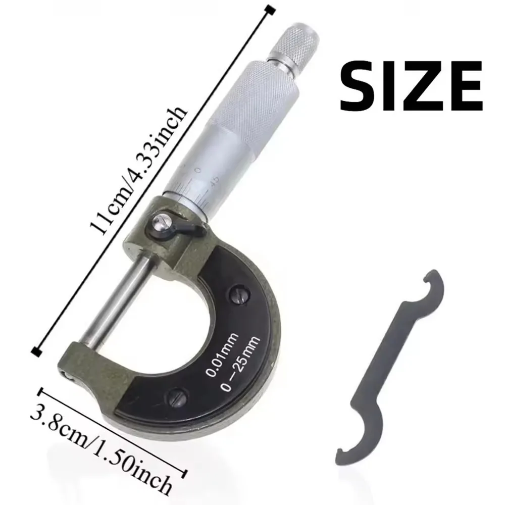 Precision Outside Micrometer 0–25mm – 0.01mm Metric Mechanical Micrometer for Accurate Outside Diameter Measurement 3