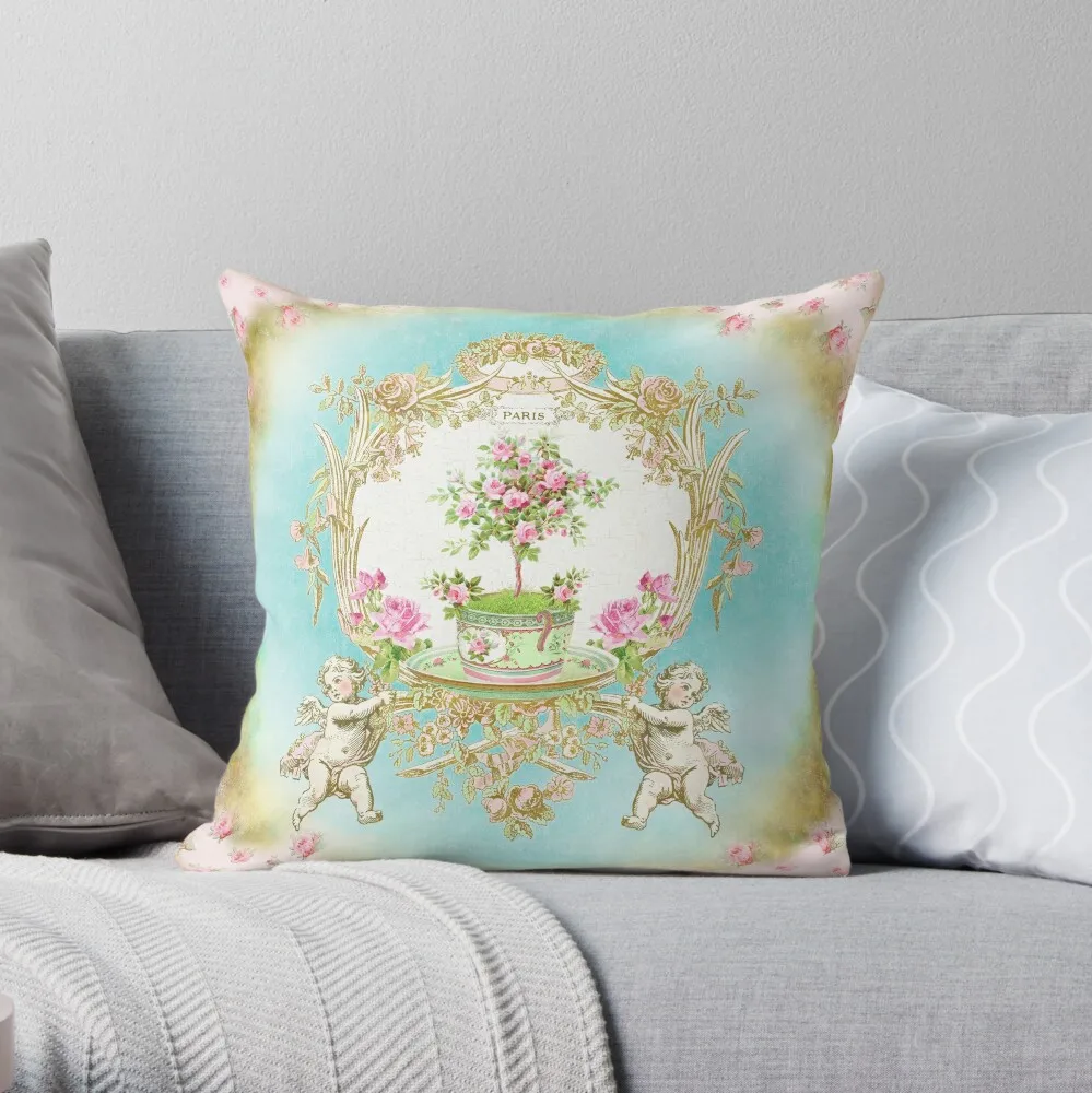 French Baroque Patisserie Tea Throw Pillow Decorative Cushion