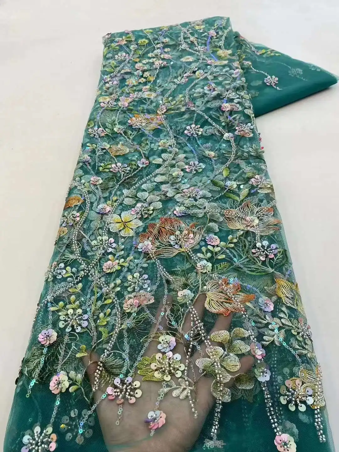 

Популярная отделка бисером кружевной дизайн с принтом/вышивкой, африканская кружевная ткань, французская Тюлевая сетка для вечерних платьев, свадеб