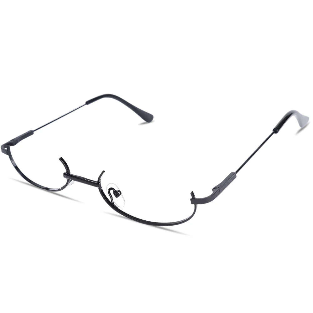 Vintage Chic Metal Half-Frame Eyewear for Cosplay & Party Décor