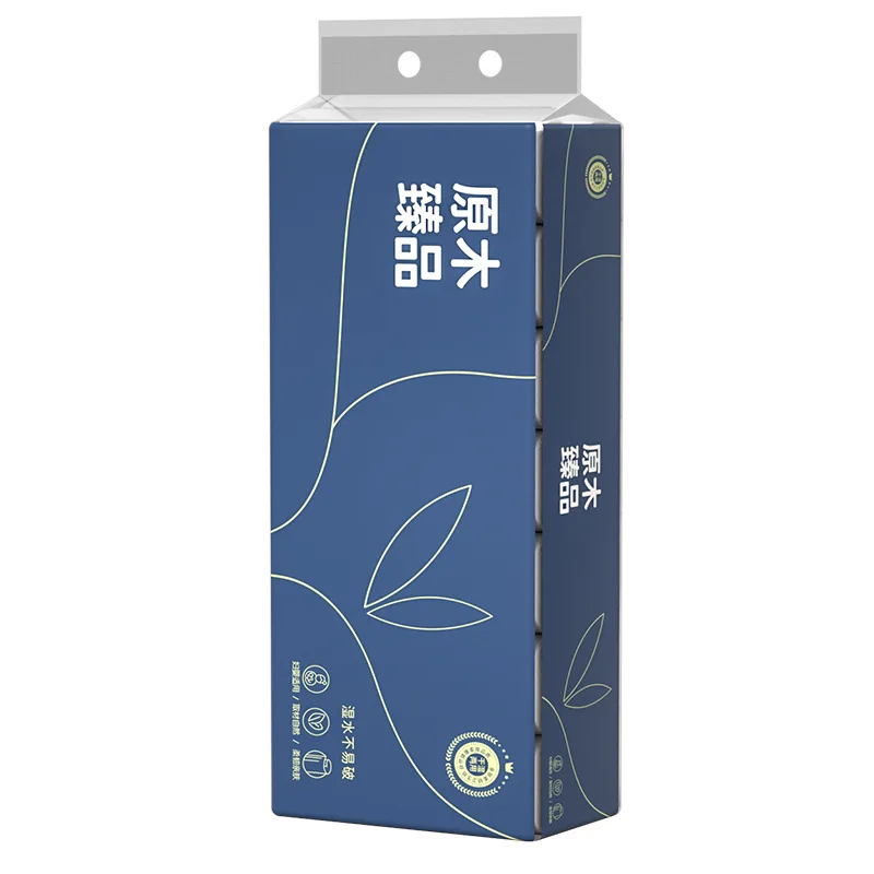 14 rolls of coreless virgin wood pulp solid toilet paper household affordable loading dormitory toilet roll paper hand