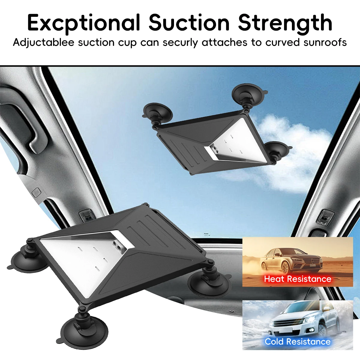 스타링크 미니 차량용 마운트 보호 실리콘 케이스 (2-in-1) - 흡착판 루프 마운트 커버 포함 (썬루프, RV용)