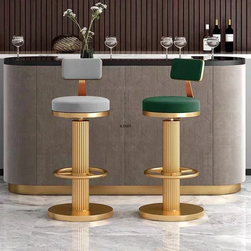 Make Up Office Bar Stools Luxury Accent Reception Accessories Bar Garden Furniture Sets Chairs Vanity Tall Gold Banqueta