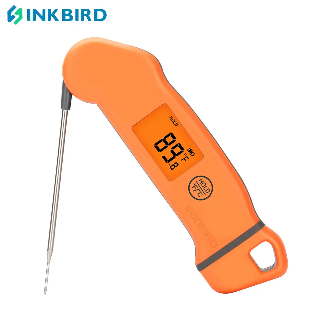 INKBIRD IHT-1S 디지털 휴대용 고기 온도계, 충전식 즉석 독서 요리 음식 온도계, 그릴 베이킹 주방용