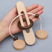 Small Brain Teaser Puzzle Wooden Untie Rope Game Intelligent Unlocking IQ Puzzle Party Gifts Kids Adults Suitable for All Ages 1