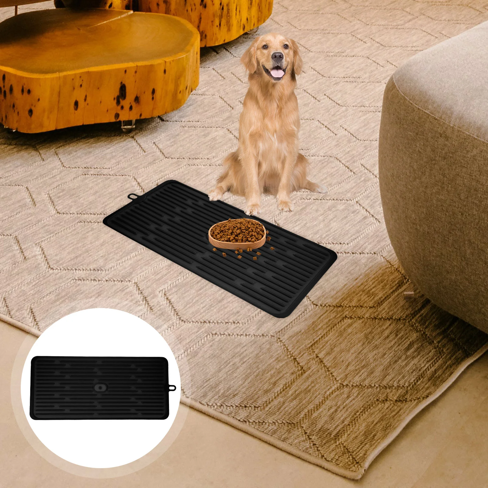 

Silicone Dog Cat Bowl Mat Cat Feeding Mat Pet Food Mat Non Slip Dog Bowl Mat