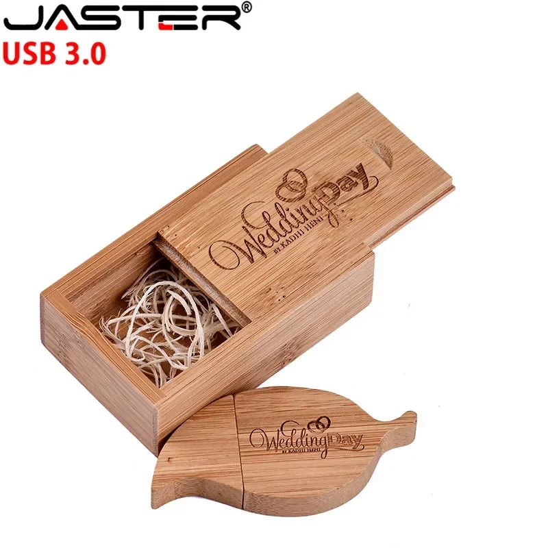 Folhas de Pen Drive Usb 3.0 de Madeira Pen Drive de Memória 128gb 32gb 64 gb Presente Criativo de Logotipo Personalizado - Imagem 5