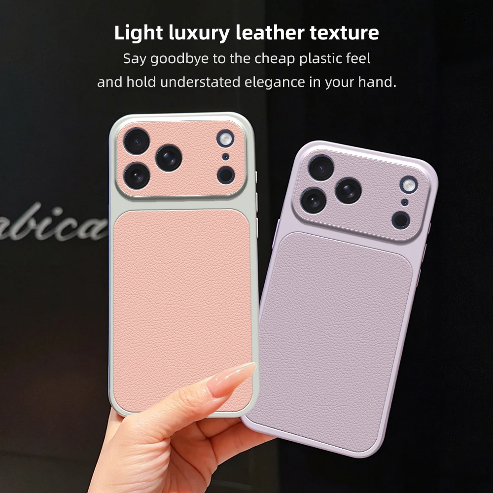 Luxury Leather Case with Lens Protection for Tecno Spark 50 - Matte Finish Back Cover