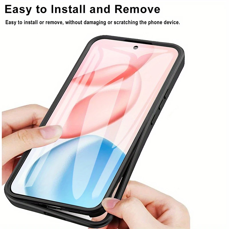 360 Full Body Shockproof Transparent Phone Case with Built-in Screen Protector