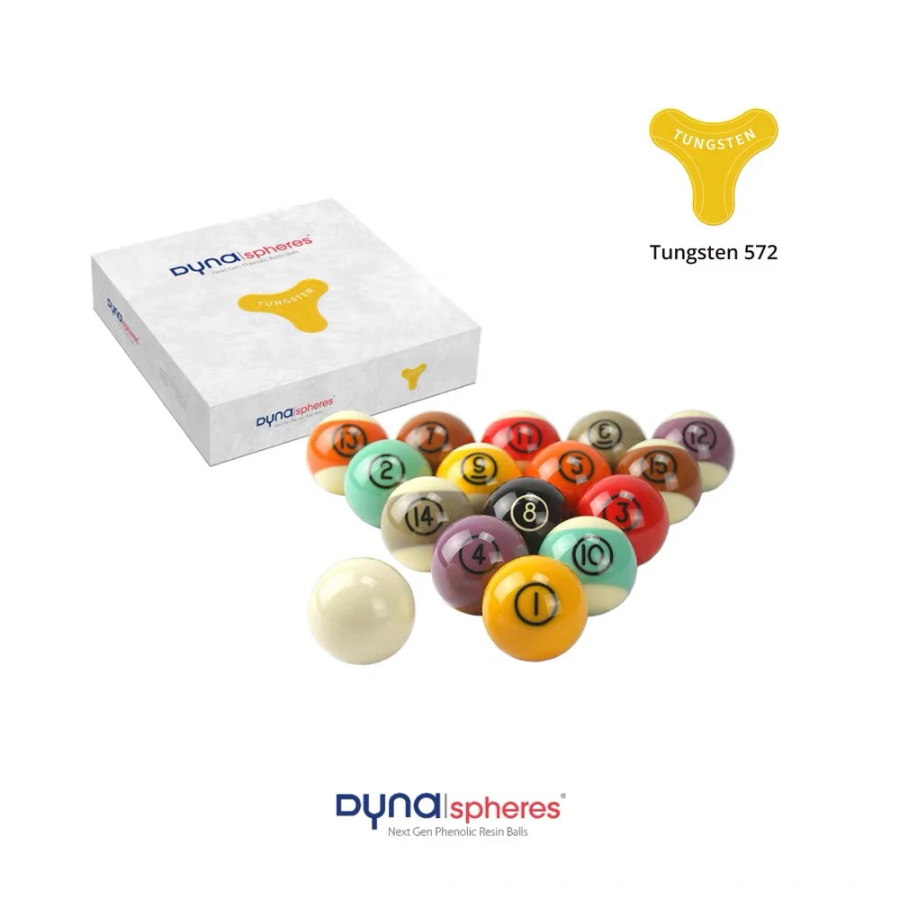 DYNASPHERE Phenolic Resin Billiard Pool Ball Set 2-1/4