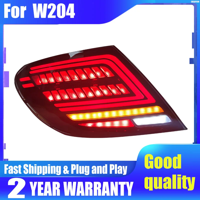 

Car LED Tail Light Taillight For Mercedes Benz W204 C200 C250 C300 Rear Fog Lamp + Brake Light + Reverse + Dynamic Turn Signal