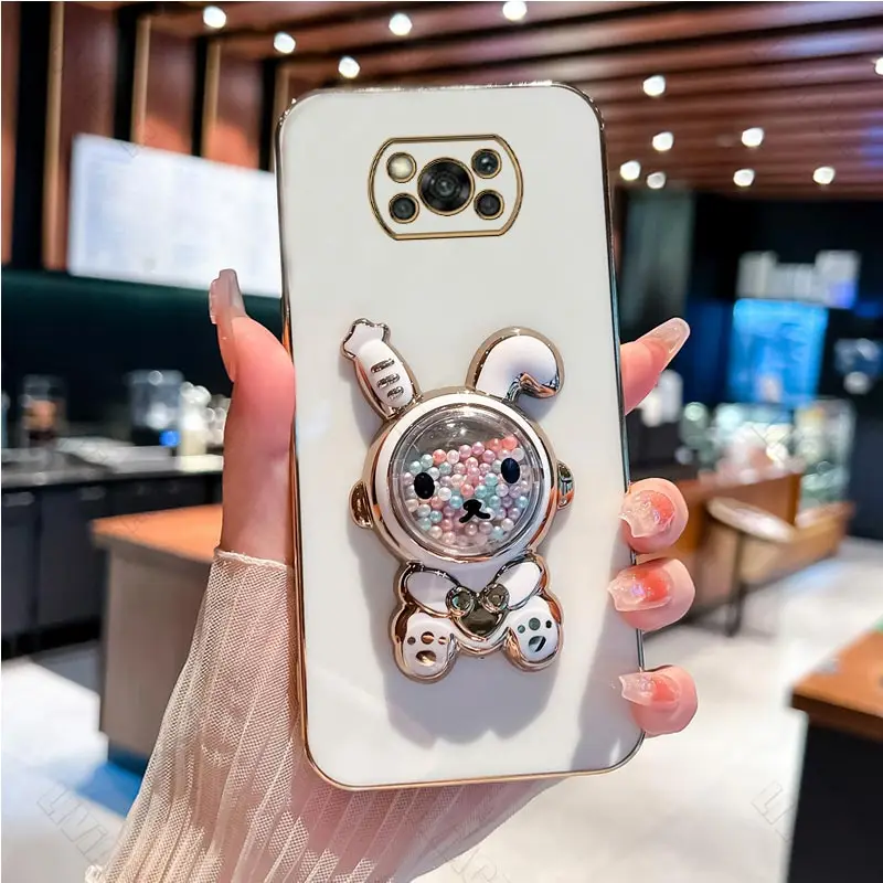 Chic Rabbit Plating Phone Holder Stand Cover