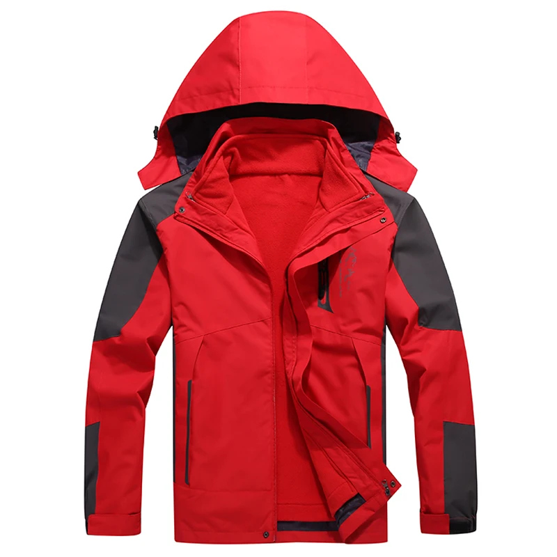 MensOutdoorMountainSkiingJacket3in1WaterproofJacketWarm