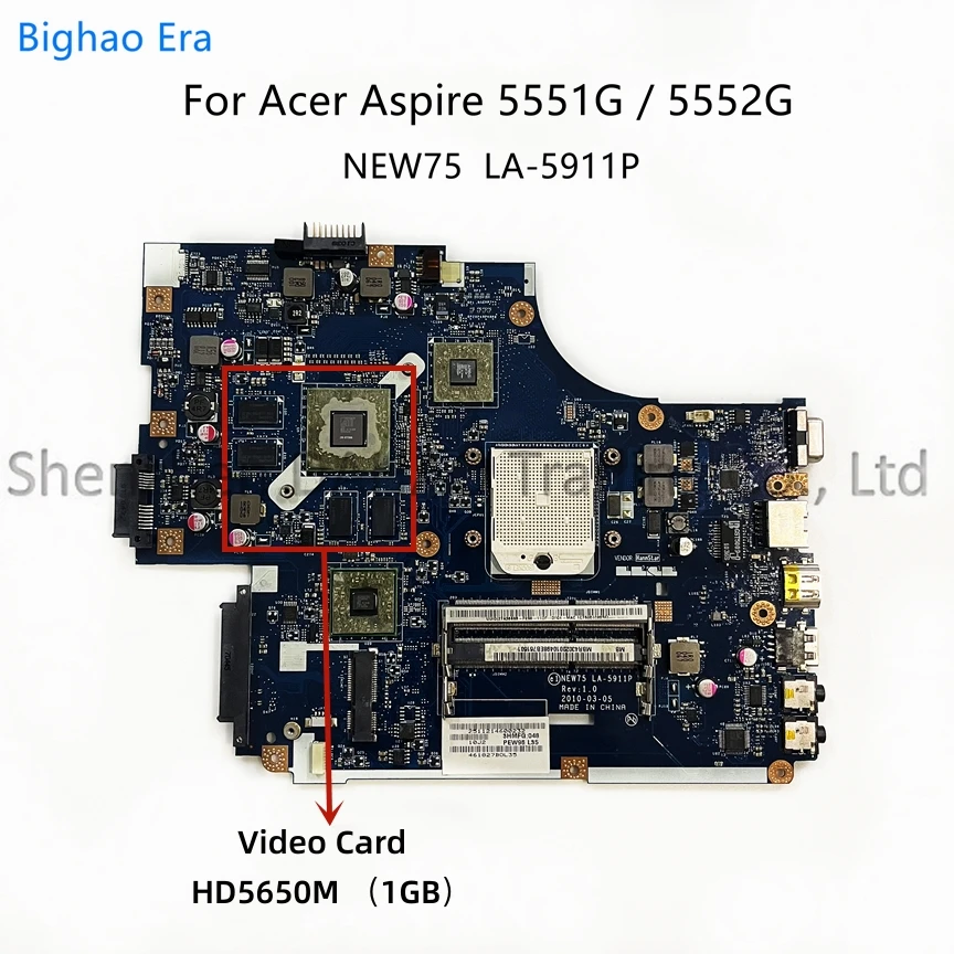 NEW75 LA-5911P For Acer Aspire 5551G 5552G Laptop Motherboard With ...