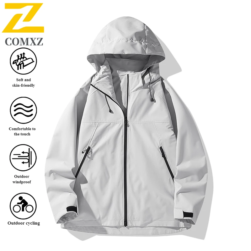 EIAO Summer Windbreaker Jacket Oversized Waterproof Mens Womens Outdoor Hiking Coat Camping Fishing Parka Lightweight Breathable