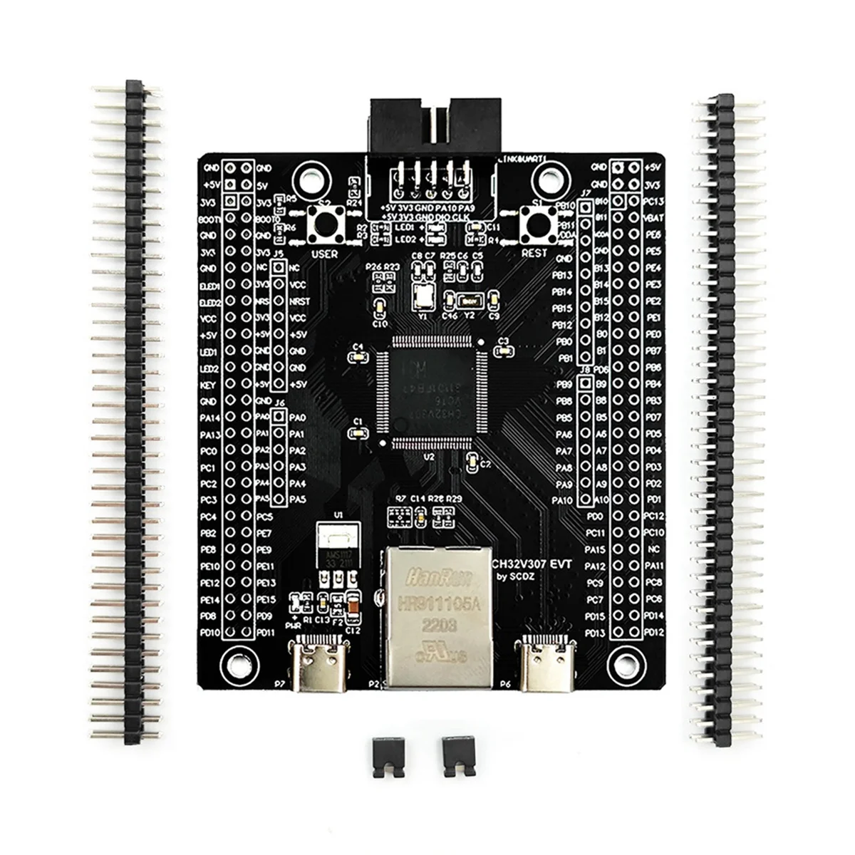 

CH32V307 Evaluation Board RISC-V MCU Onboard Wch-Link CH32V307VCT6 CH32V307V-EVT-R1 WCH