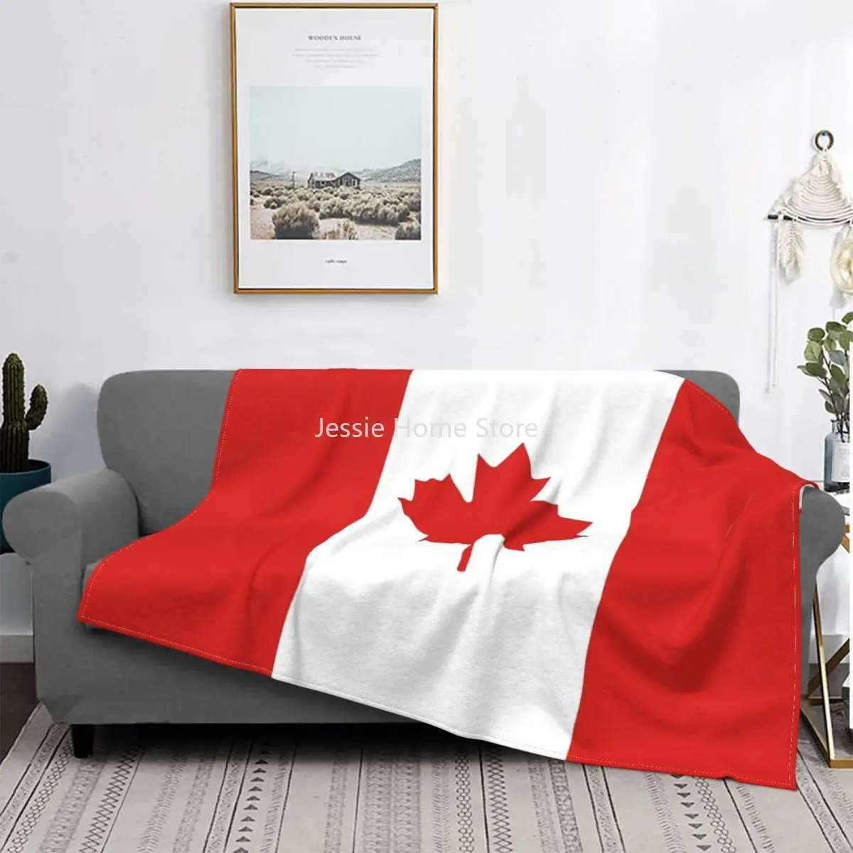 

Flag Of Canada Blankets Flannel Decoration Freedom Globe Breathable Warm Throw Blankets for Bedding Outdoor Bedspreads