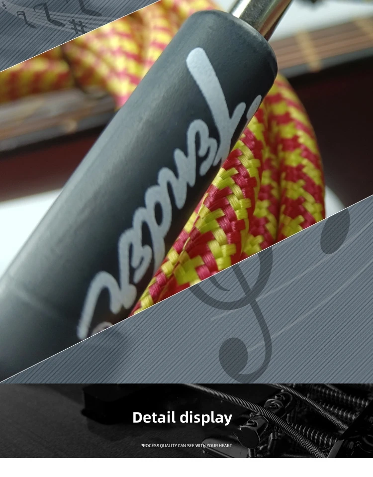 Description Picture 5 of item6/3M Electric Guitar Cable Wire Connection Cable Audio Cable Guitar & Bass String Instrument Accessories Parts Color Random