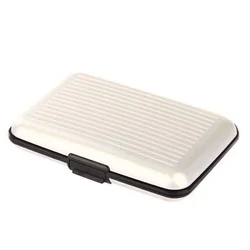 Sleek Waterproof Metal Card Holder Wallet (White)