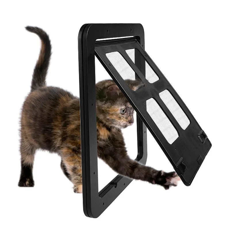 Pet Door Safe Lockable Magnetic Screen Outdoor Dogs Cats