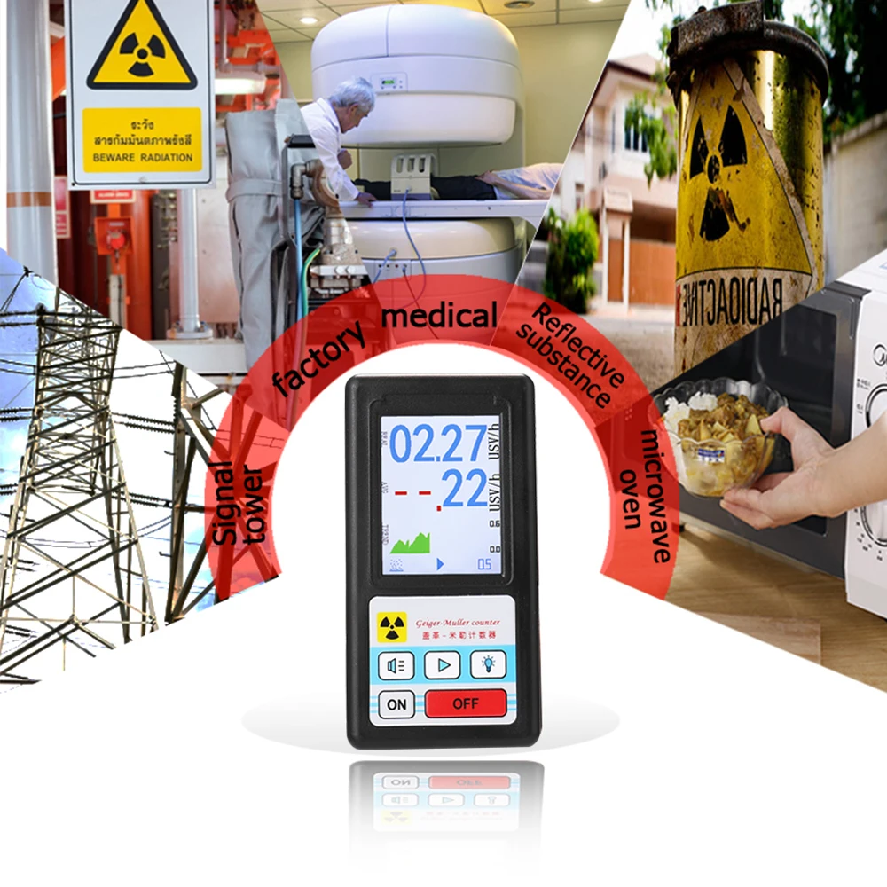 Geiger Counter Nuclear Radiation Detector Personal Dosimeter X-ray Beta Gamma LCD Tester